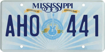MS license plate AHO441