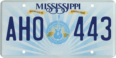 MS license plate AHO443