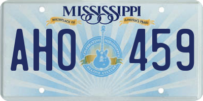 MS license plate AHO459