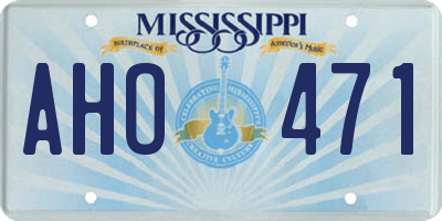 MS license plate AHO471