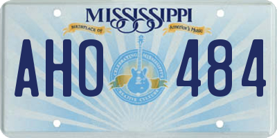 MS license plate AHO484