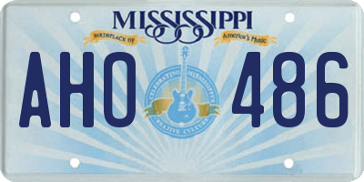 MS license plate AHO486