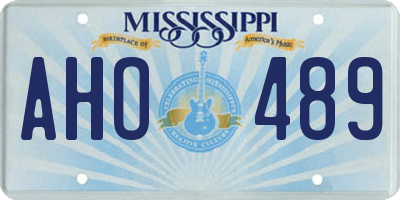 MS license plate AHO489