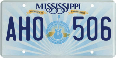 MS license plate AHO506