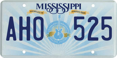MS license plate AHO525