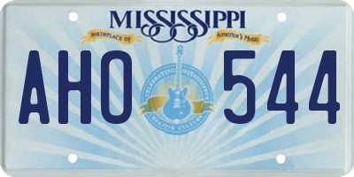 MS license plate AHO544