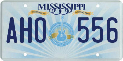 MS license plate AHO556