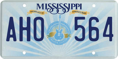 MS license plate AHO564