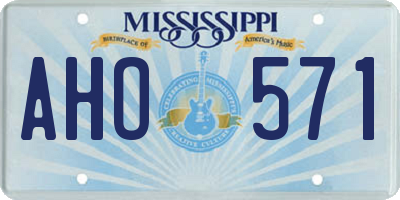 MS license plate AHO571