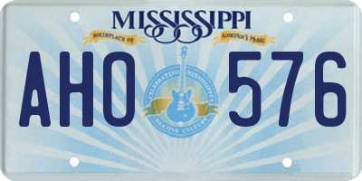 MS license plate AHO576
