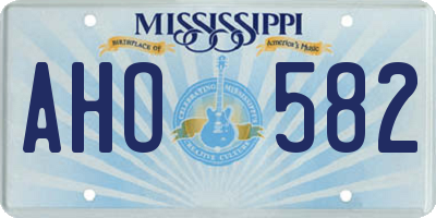 MS license plate AHO582
