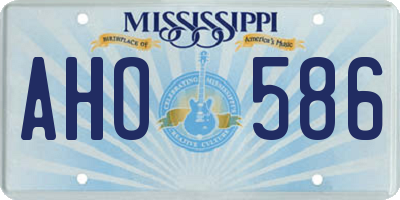 MS license plate AHO586