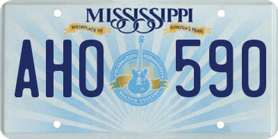 MS license plate AHO590