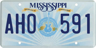 MS license plate AHO591