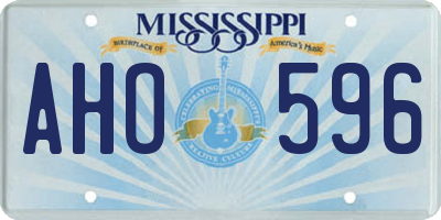 MS license plate AHO596