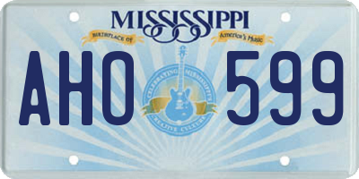 MS license plate AHO599
