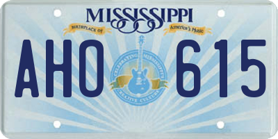 MS license plate AHO615