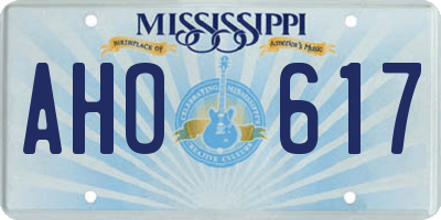 MS license plate AHO617