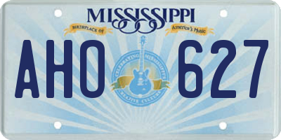MS license plate AHO627
