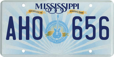 MS license plate AHO656