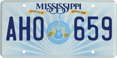 MS license plate AHO659