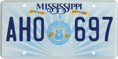 MS license plate AHO697