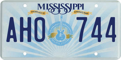 MS license plate AHO744
