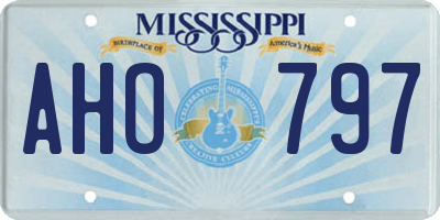 MS license plate AHO797
