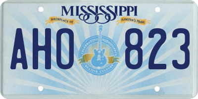 MS license plate AHO823