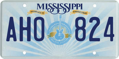 MS license plate AHO824