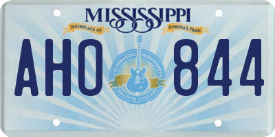 MS license plate AHO844