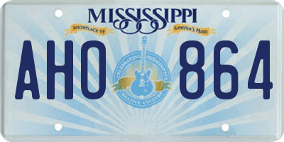 MS license plate AHO864