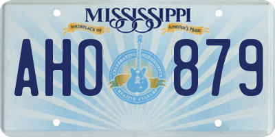 MS license plate AHO879