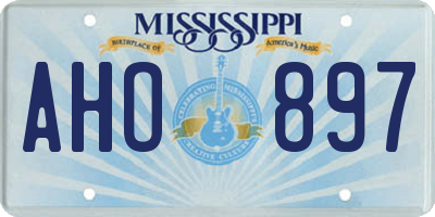 MS license plate AHO897