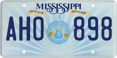 MS license plate AHO898