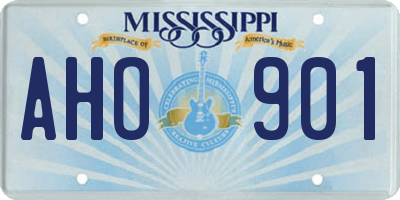 MS license plate AHO901