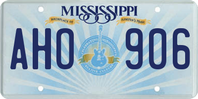 MS license plate AHO906