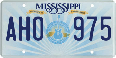 MS license plate AHO975