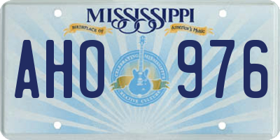 MS license plate AHO976