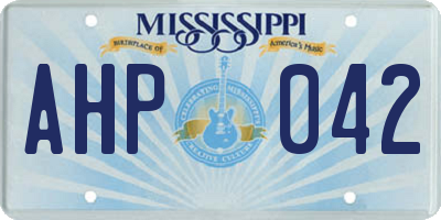 MS license plate AHP042