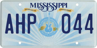 MS license plate AHP044