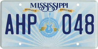 MS license plate AHP048