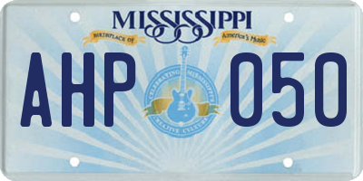MS license plate AHP050