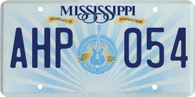 MS license plate AHP054