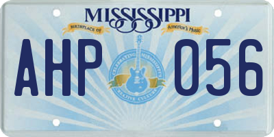 MS license plate AHP056