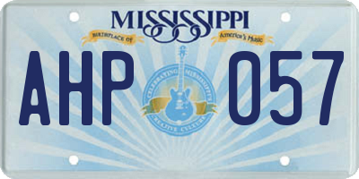 MS license plate AHP057