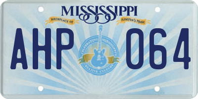 MS license plate AHP064