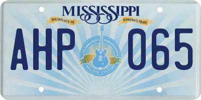 MS license plate AHP065