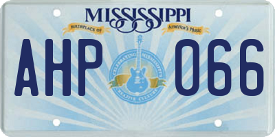 MS license plate AHP066