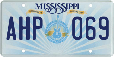 MS license plate AHP069